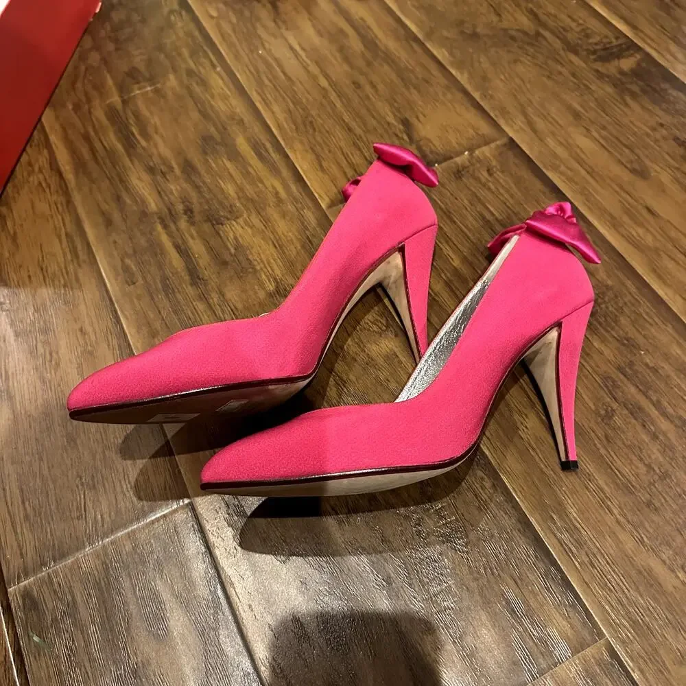 Vintage Andrea Pfister for I. Magnin Pink‎ Crepe Raso Pumps